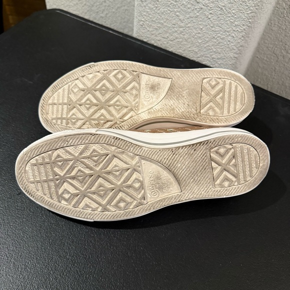 Converse All Star 157315C Rose Gold Metallic Quilted Size 9 Lace Up Leather CUTE - Picture 7 of 7